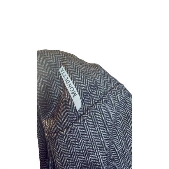 Mondetta Women's Gray Herringbone Full Zip Hooded Activewear Jacket Medium - Picture 4 of 6